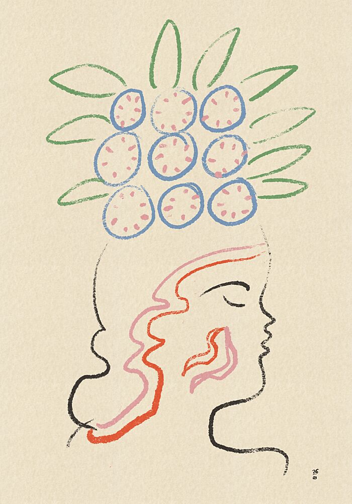 Abstract Woman Profile art print by Raipa Studio for $57.95 CAD