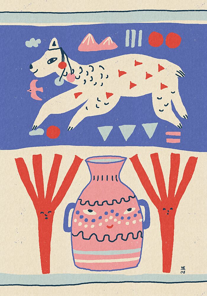 Playful Llama Folk Art art print by Raipa Studio for $57.95 CAD