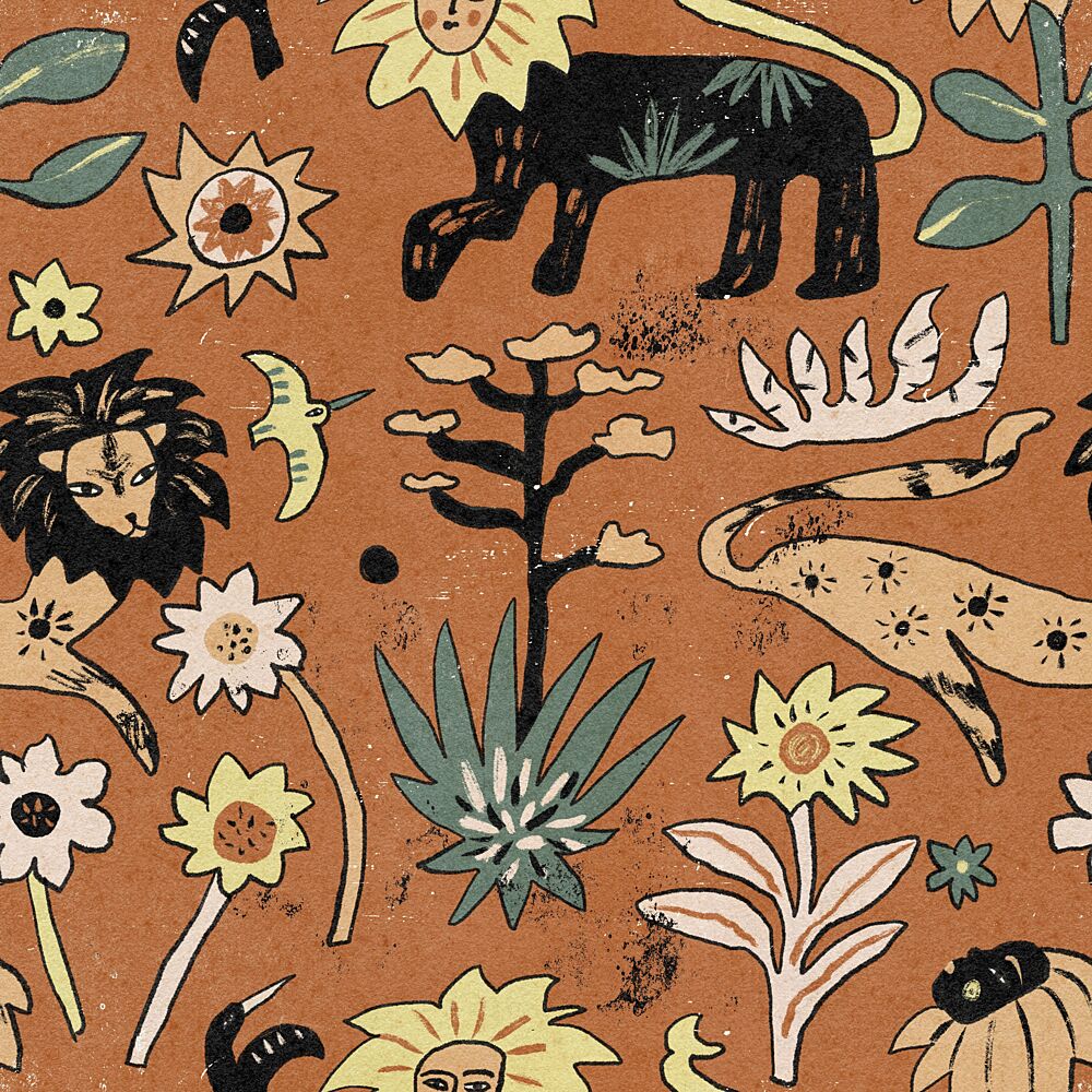 Stylized Desert Wildlife art print by Raipa Studio for $57.95 CAD