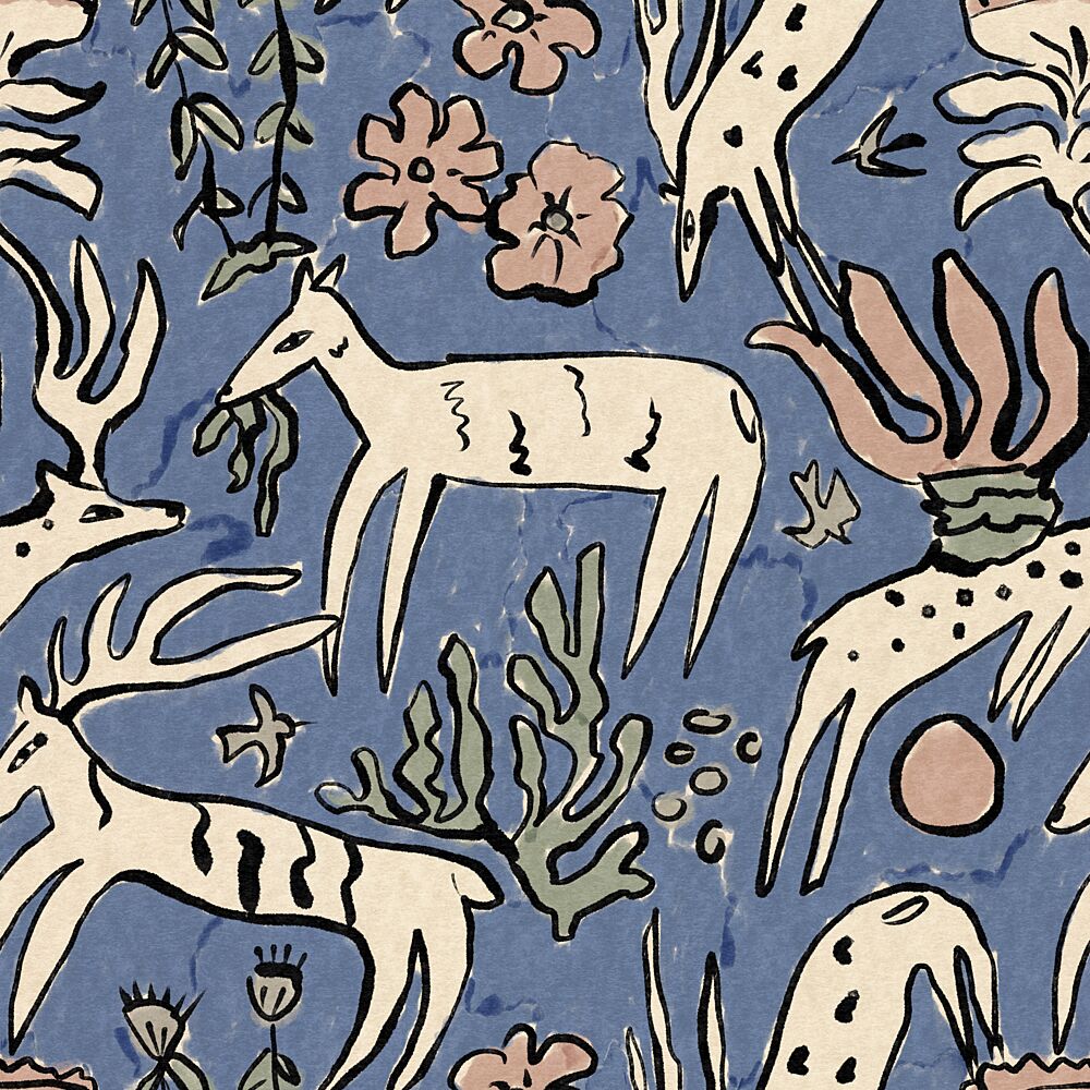Whimsical Forest Deer art print by Raipa Studio for $57.95 CAD