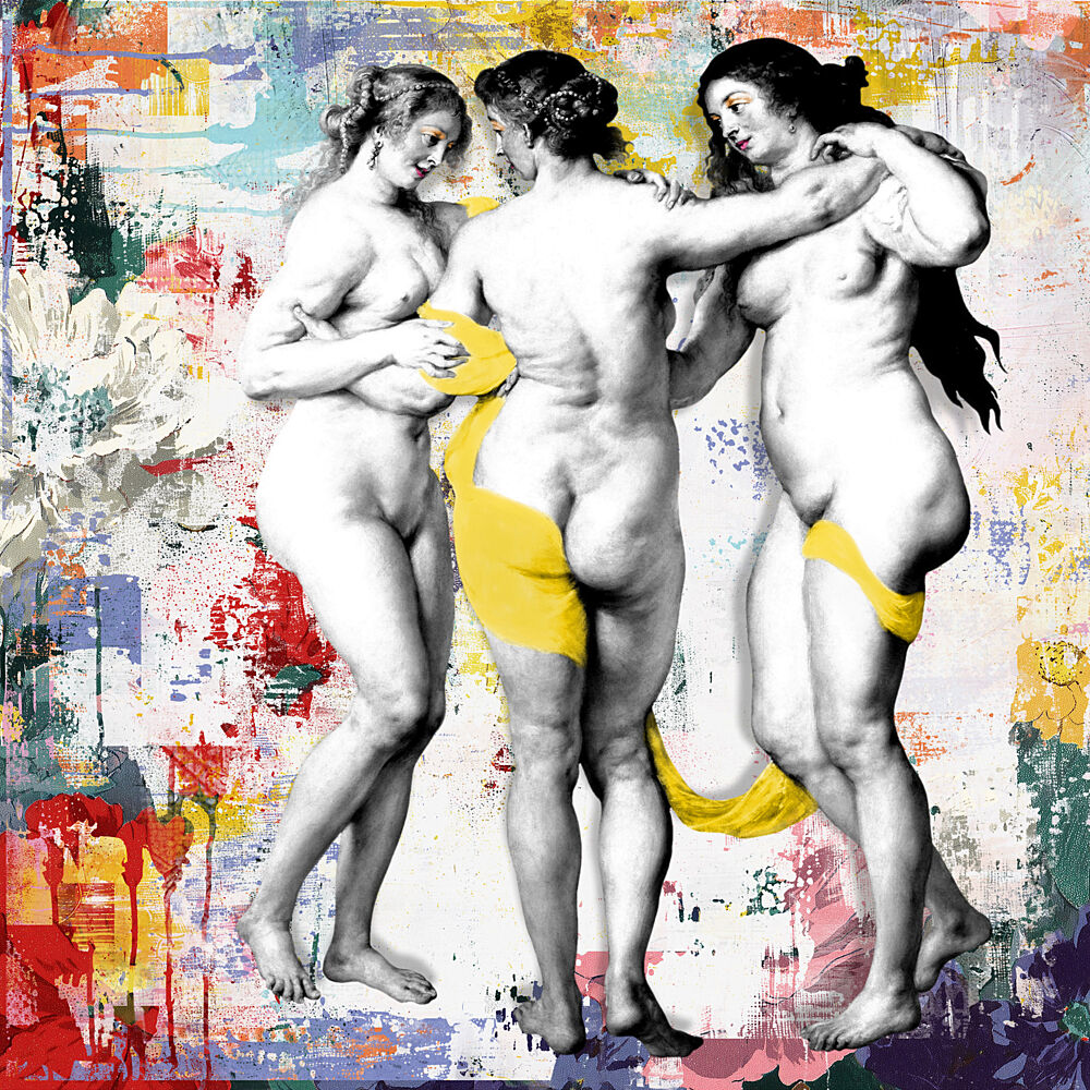Three Graces Abstract art print by Marja van den Hurk for $57.95 CAD
