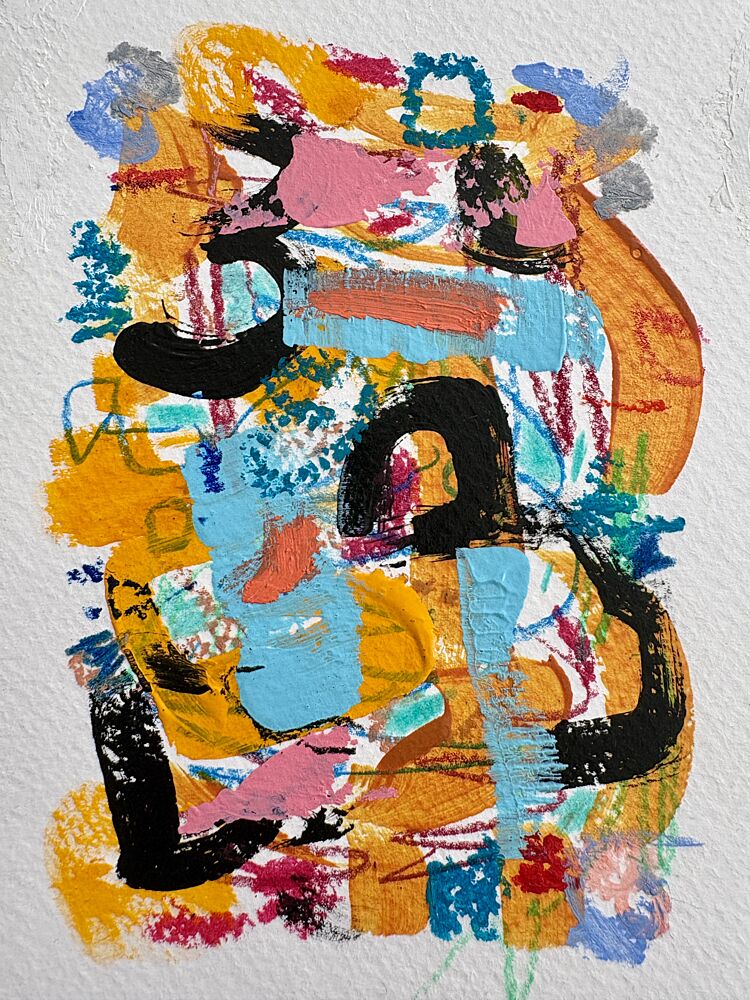 Vibrant Abstract Strokes art print by Irene Chua for $57.95 CAD