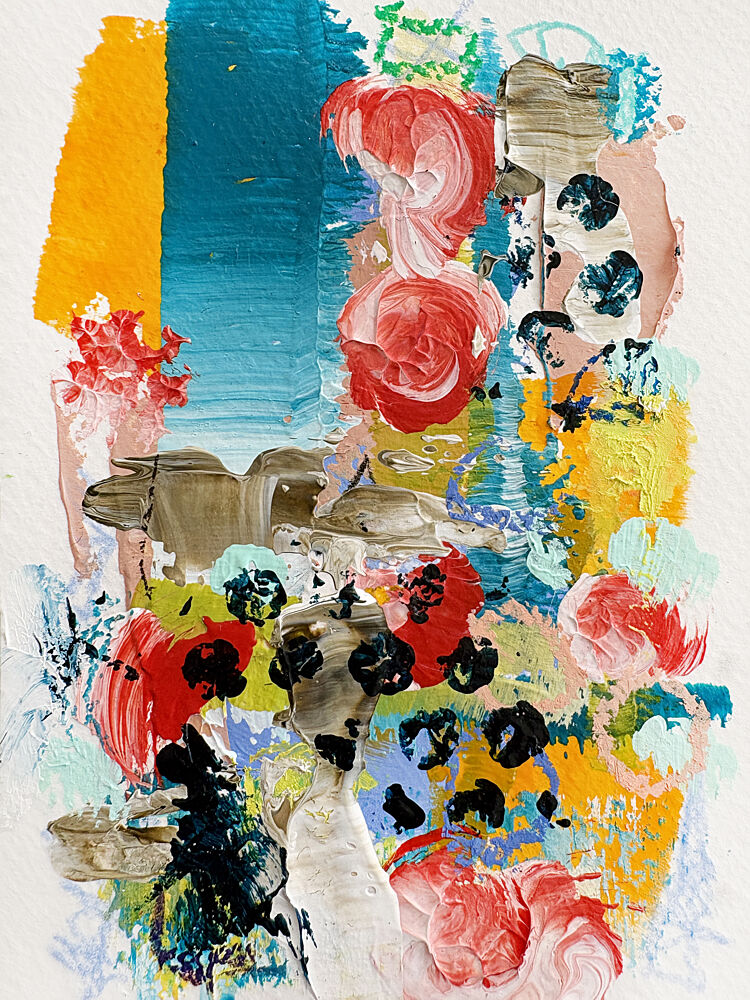 Colorful Abstract Blooms art print by Irene Chua for $57.95 CAD