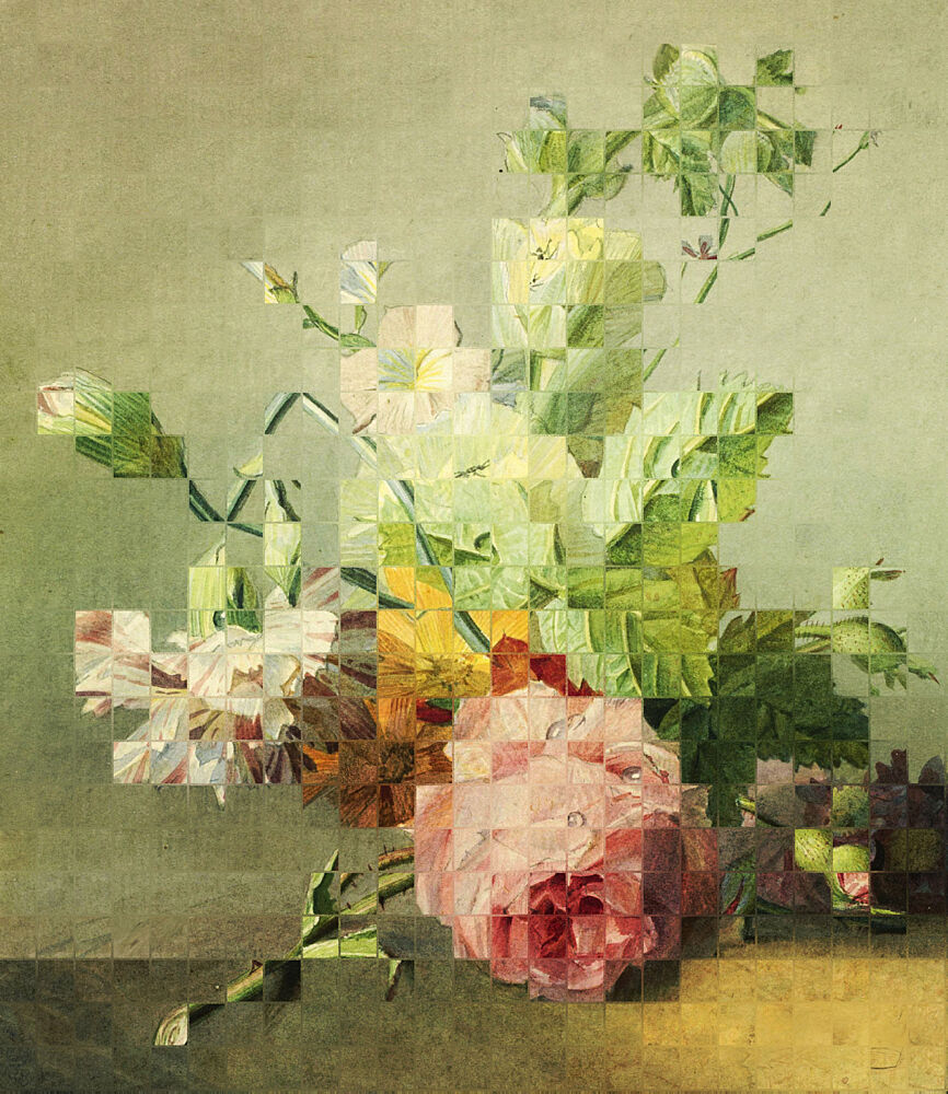 Glitch Rose Bouquet art print by Marja van den Hurk for $57.95 CAD