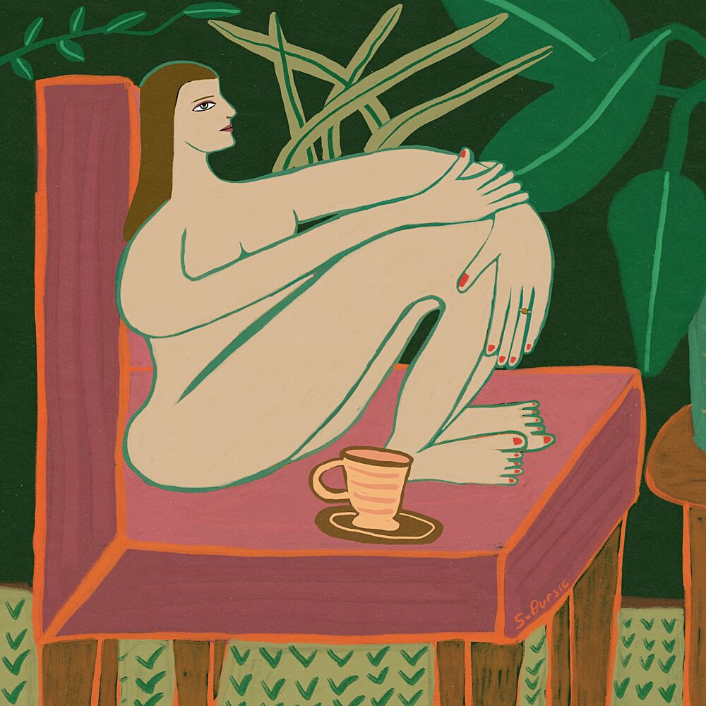 Relaxed Nude with Plants art print by Sharyn Bursic for $57.95 CAD