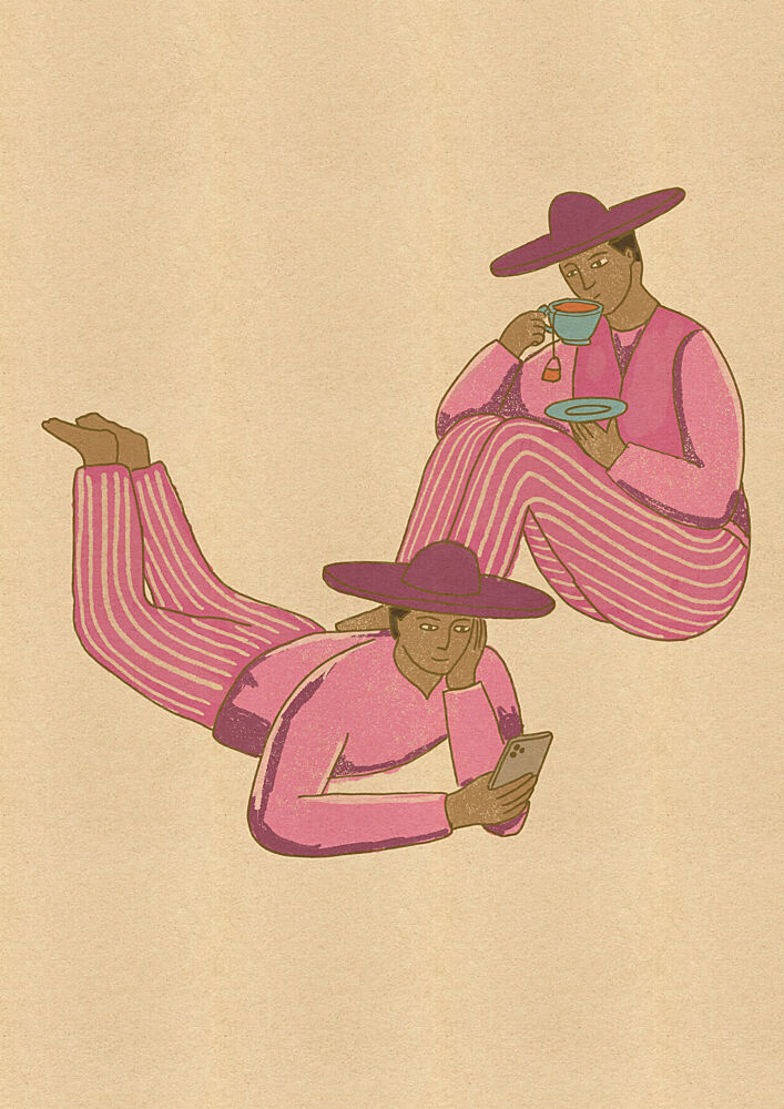 Cozy Pajama Day art print by Nicholas for $57.95 CAD