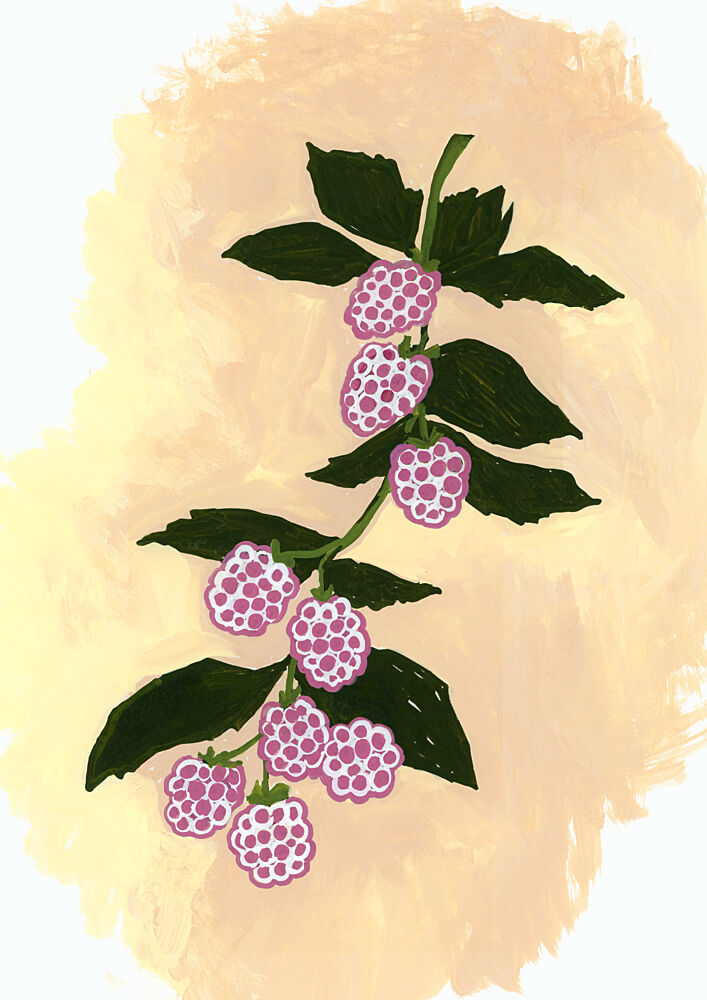 Vibrant Berry Branch art print by Rosana Laiz Blursbyai for $57.95 CAD