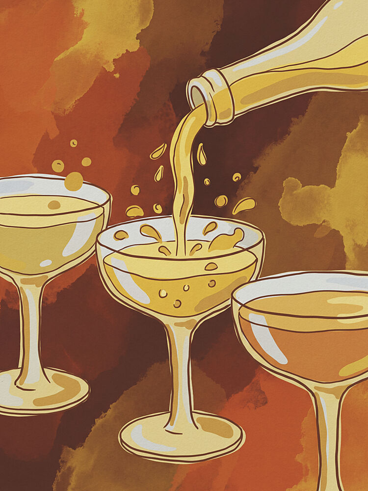 Pouring Coupe Champagne art print by Andreas Magnusson for $57.95 CAD