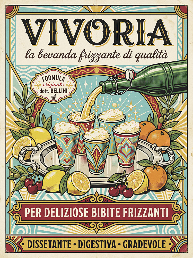 Vintage Italian Sparkling Drink art print by Andreas Magnusson for $57.95 CAD