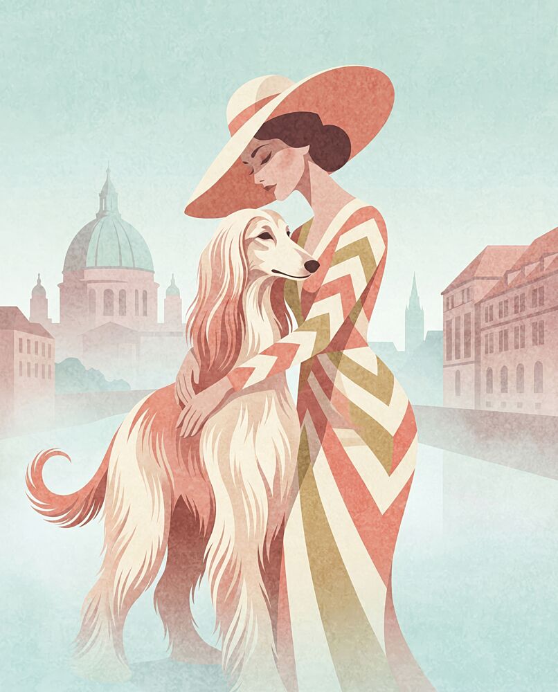 Stylish Woman Best Friend art print by Emel Tunaboylu for $57.95 CAD