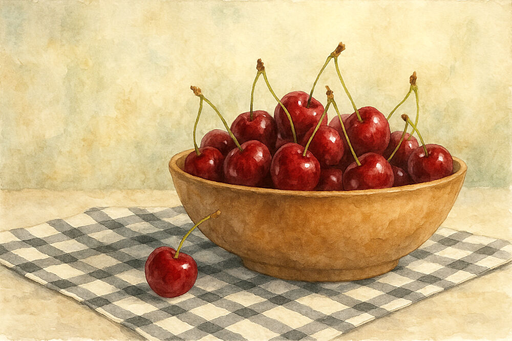 Sweet Summer Cherries art print by Natalie Bruns for $57.95 CAD