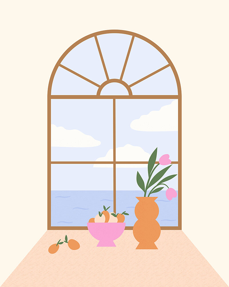 Coastal Window Still Life art print by Artprink for $57.95 CAD