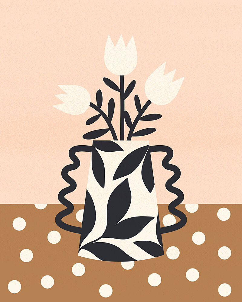 Boho Floral Vase art print by Artprink for $57.95 CAD