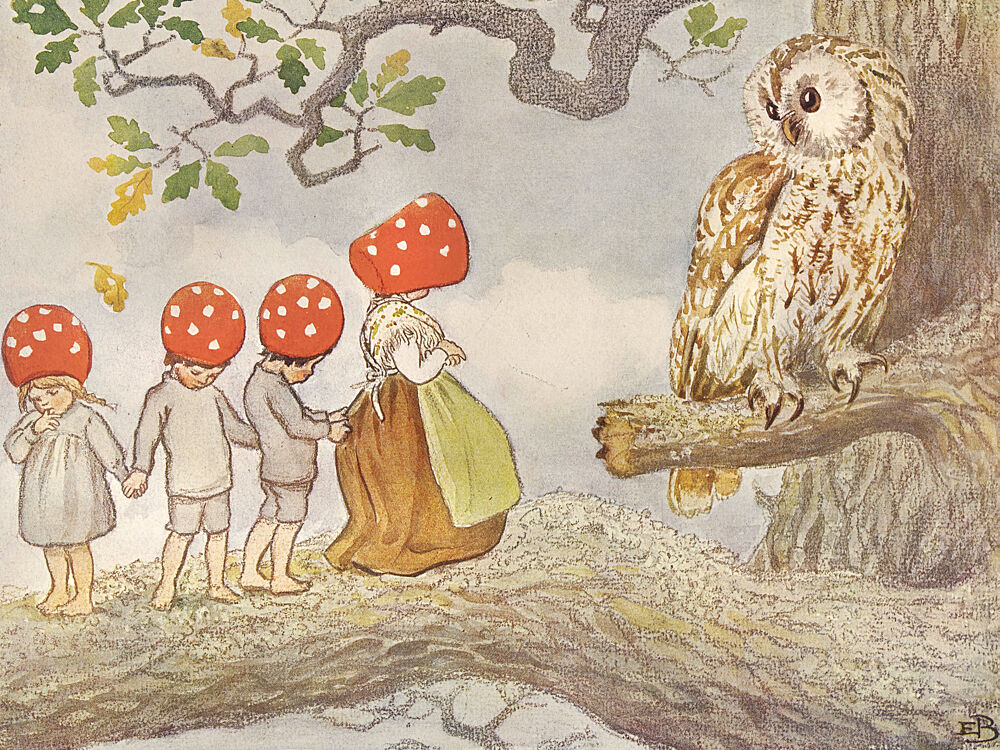 Tomtebobarnen - Ugglemor art print by Elsa Beskow for $57.95 CAD