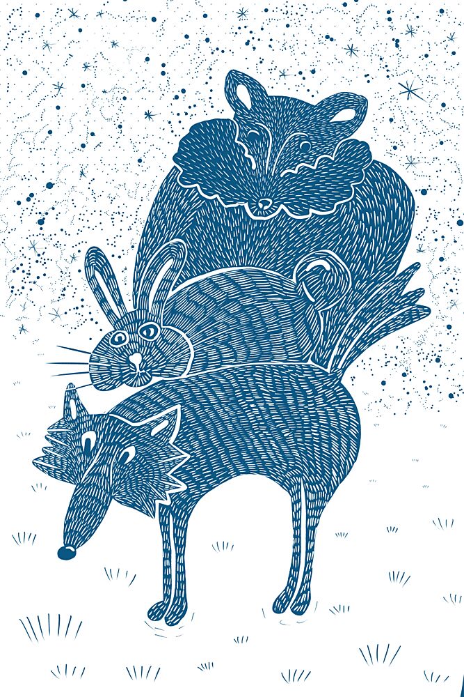 Whimsical Winter Stack art print by Mela Patterns for $57.95 CAD