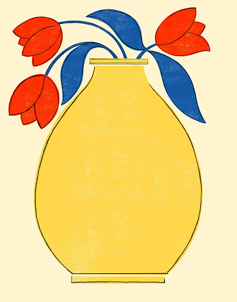 Vibrant Tulips Yellow Vase art print by Susan Black for $57.95 CAD