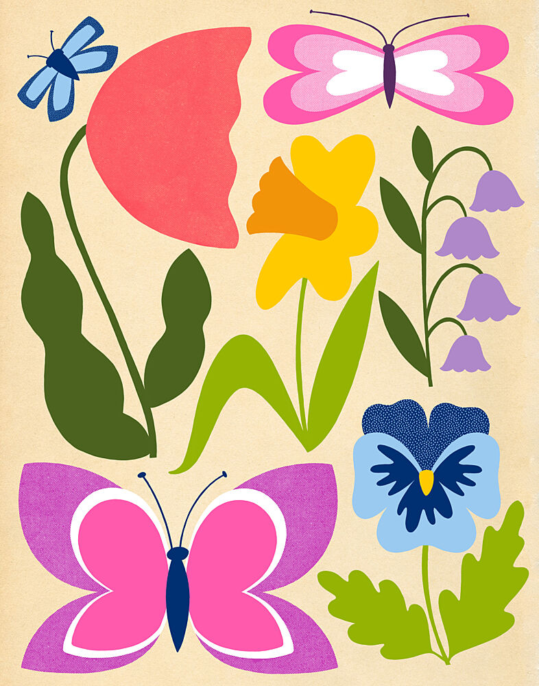 Spring Garden Butterflies art print by Susan Black for $57.95 CAD