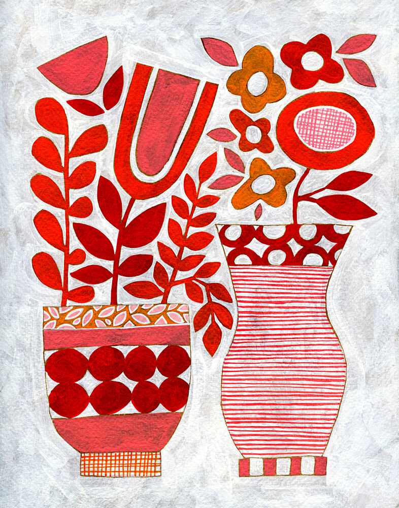 Modern Floral Vases art print by Susan Black for $57.95 CAD