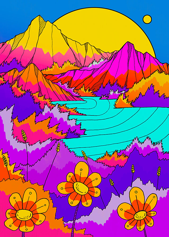 Vibrant Mountain Dream art print by Stephen Wade for $57.95 CAD