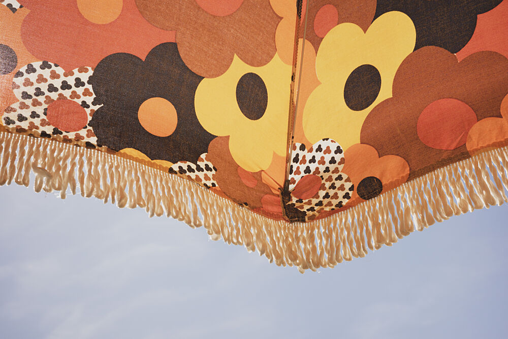 Retro Floral Umbrella art print by Christa Stroo for $57.95 CAD