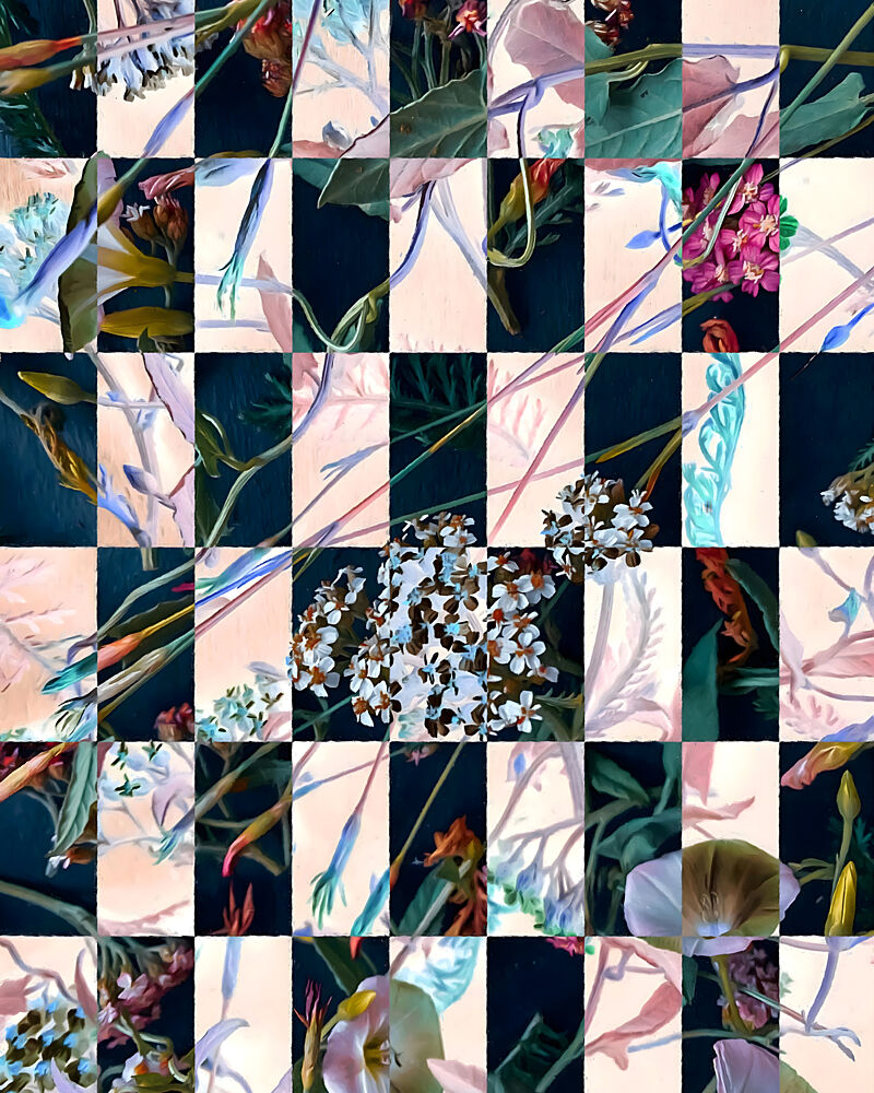 Botanical Checkered Garden art print by Uma Gokhale for $57.95 CAD