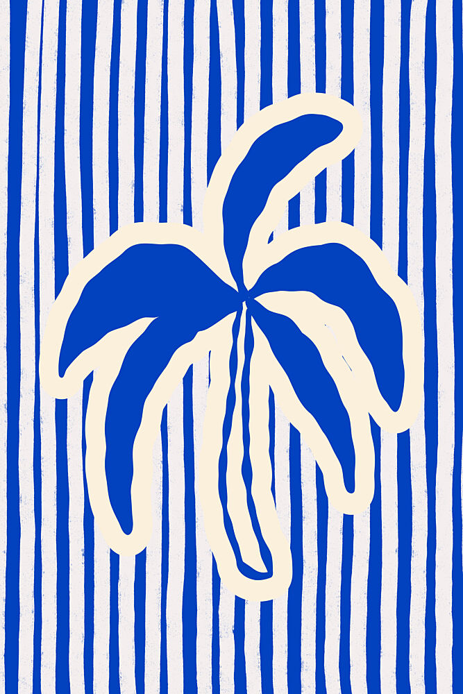 Blue Banana Stripes art print by Treechild for $57.95 CAD