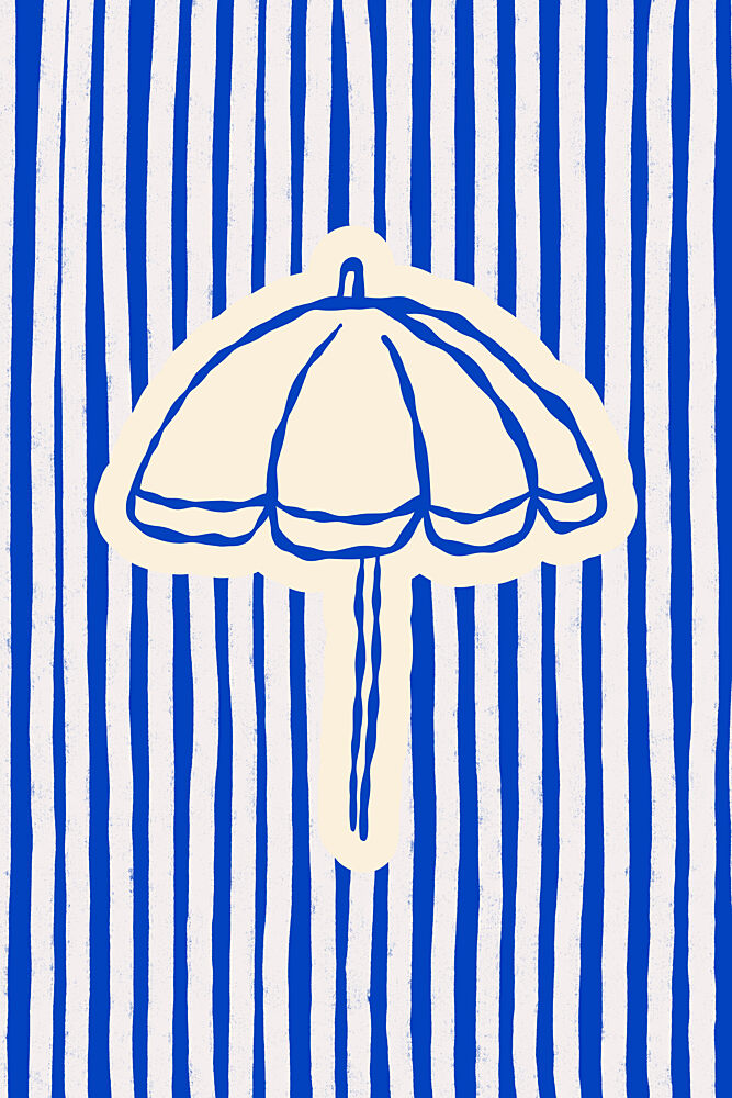 Beach Umbrella Stripes art print by Treechild for $57.95 CAD