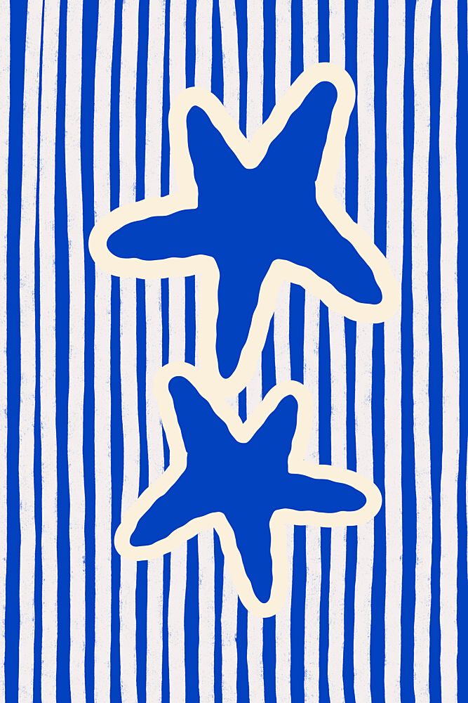 Whimsical Blue Starfish art print by Treechild for $57.95 CAD