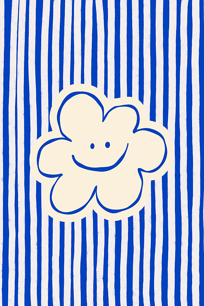 Happy Cloud Stripes art print by Treechild for $57.95 CAD
