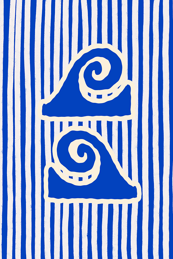 Blue Ocean Waves art print by Treechild for $57.95 CAD