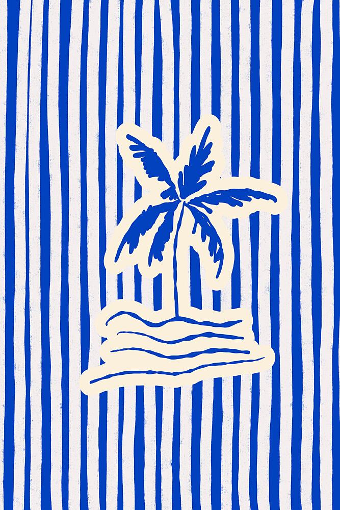 Blue Palm Island art print by Treechild for $57.95 CAD