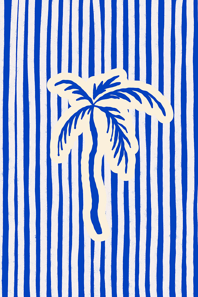 Tropical Palm Stripes art print by Treechild for $57.95 CAD