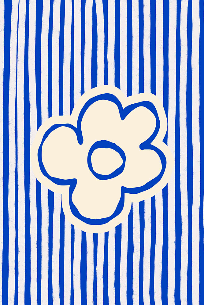 Graphic Flower Stripes art print by Treechild for $57.95 CAD