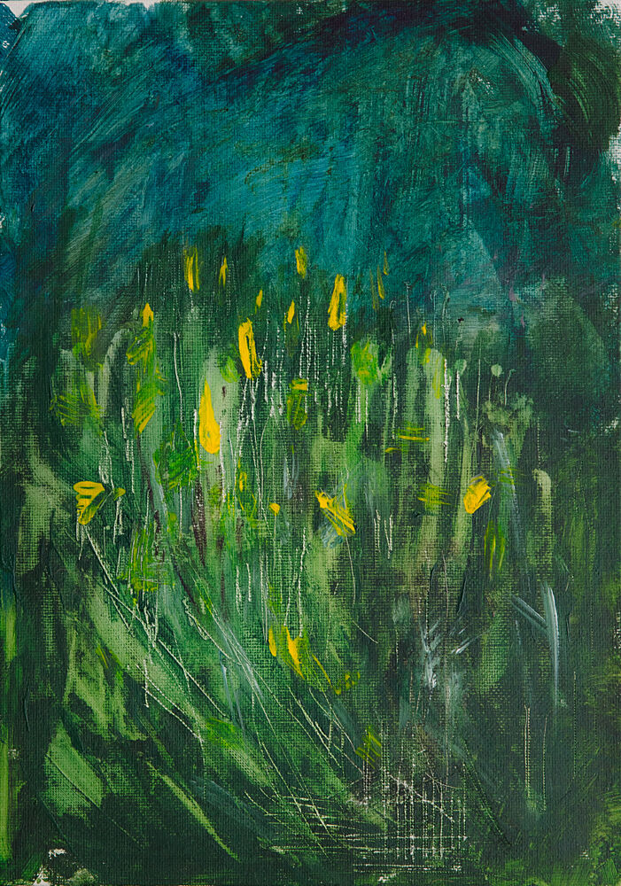 Abstract Yellow Flowers art print by Dale Hefer for $57.95 CAD