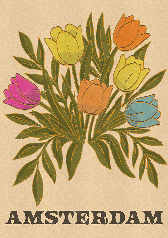 Amsterdam Colorful Tulips art print by Nicholas for $57.95 CAD