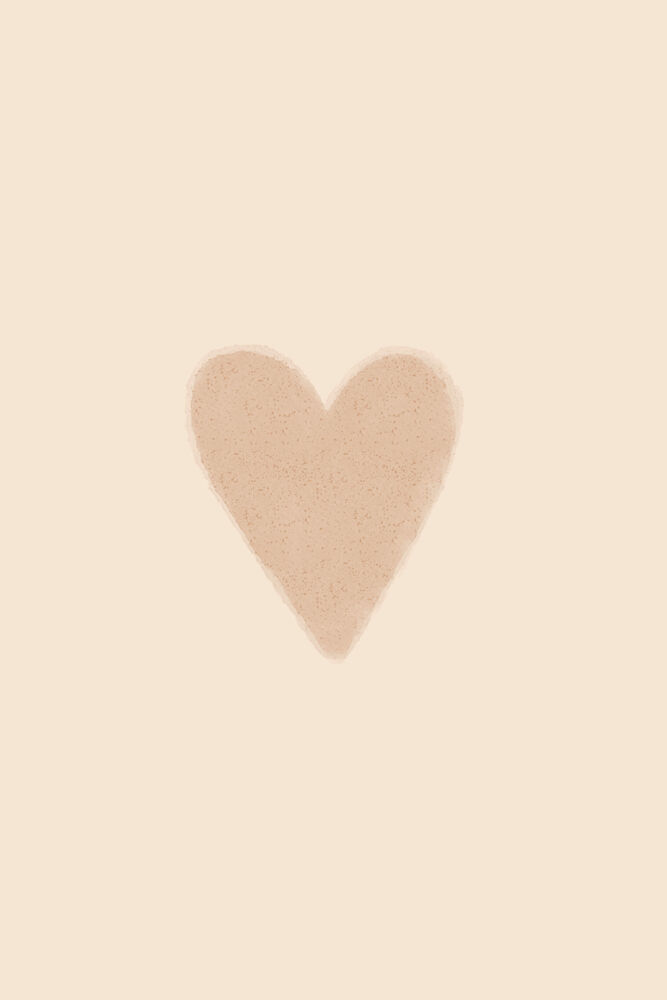 Soft Beige Heart art print by Treechild for $57.95 CAD