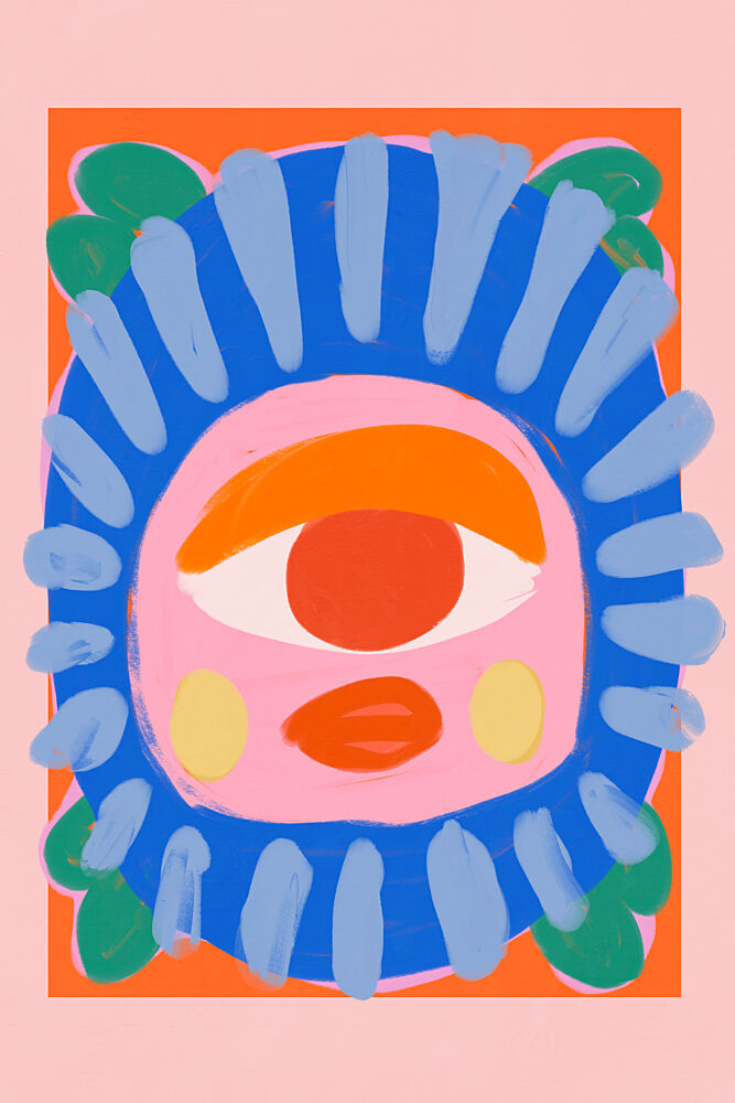 Playful Abstract Face art print by Treechild for $57.95 CAD