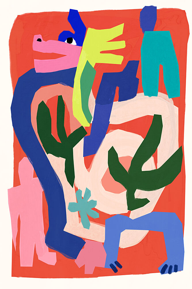 Colorful Abstract Figures art print by Treechild for $57.95 CAD