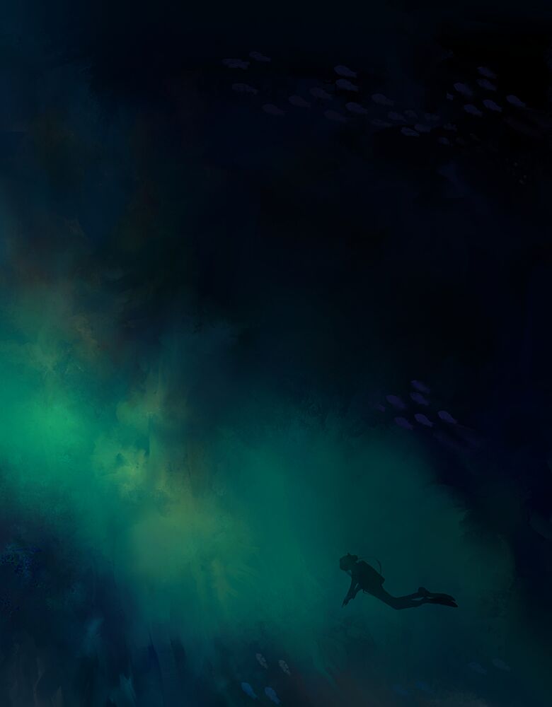 Deep Ocean Diver art print by Josie George for $57.95 CAD