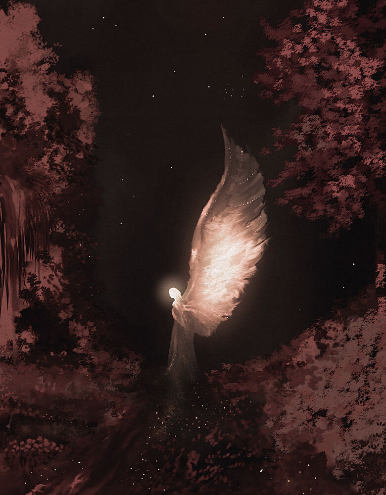 Ethereal Night Angel art print by Josie George for $57.95 CAD