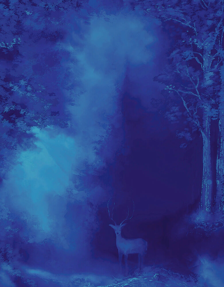 Enchanted Blue Deer art print by Josie George for $57.95 CAD