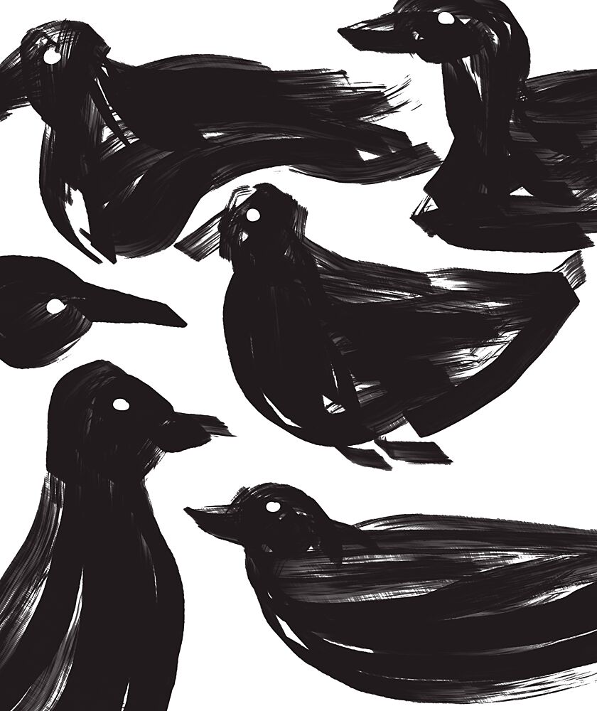 Abstract Black Birds art print by Josie George for $57.95 CAD