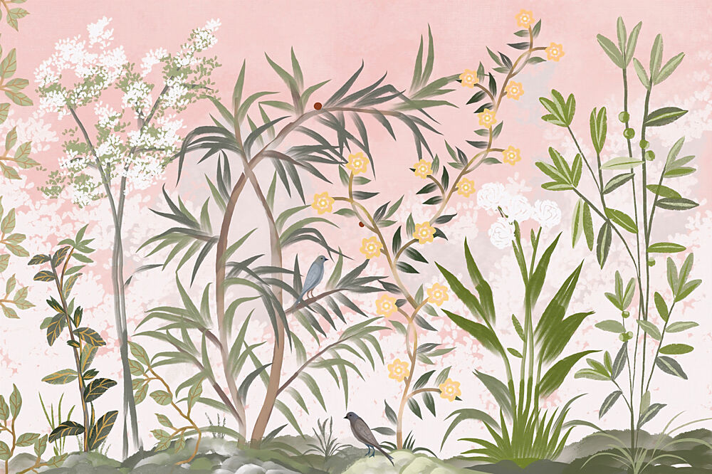 Pink Botanical Garden art print by Josie George for $57.95 CAD