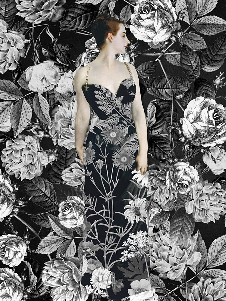 Black Floral Elegance art print by Marja van den Hurk for $57.95 CAD
