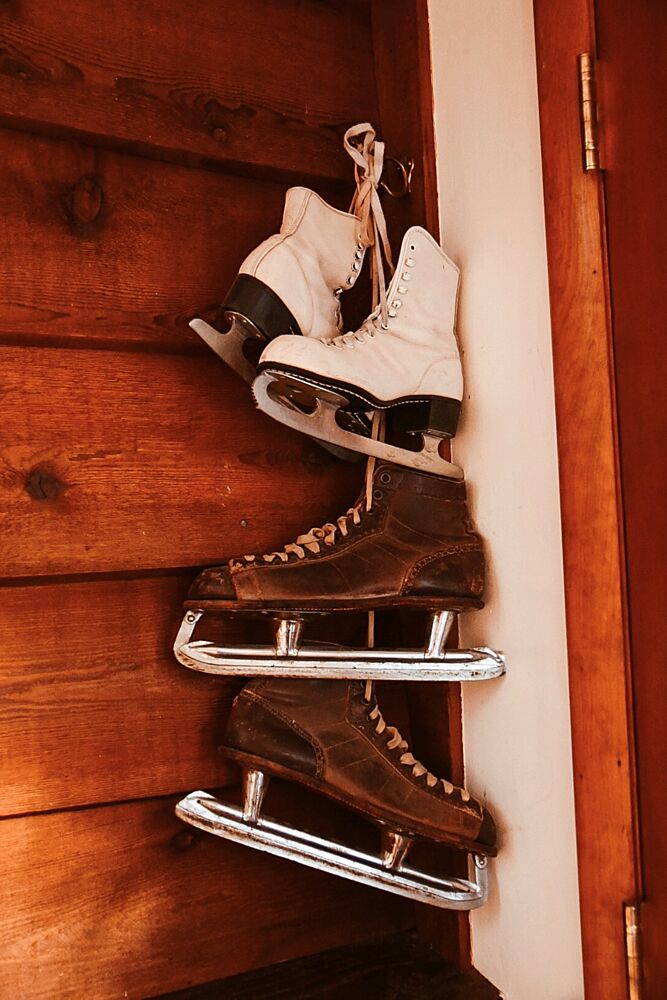 Rustic Ice Skates Display art print by del Mundo Imagery for $57.95 CAD