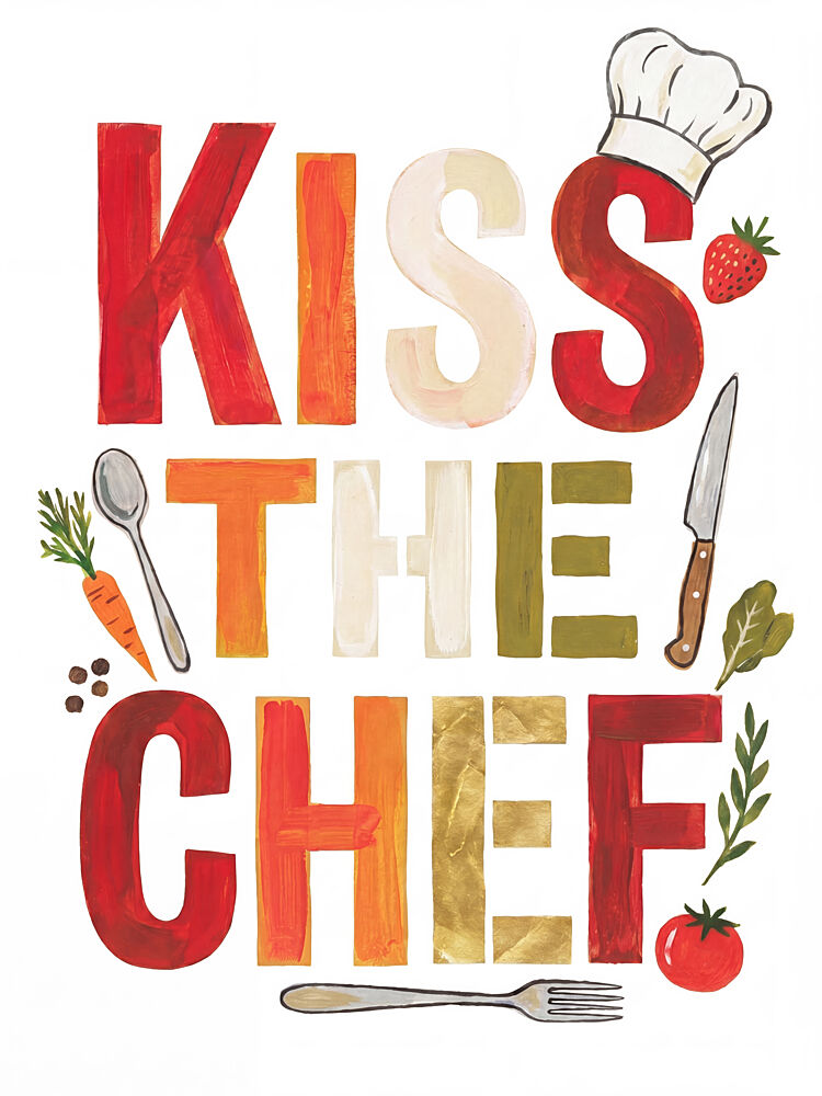 Kiss the Chef art print by Andreas Magnusson for $57.95 CAD