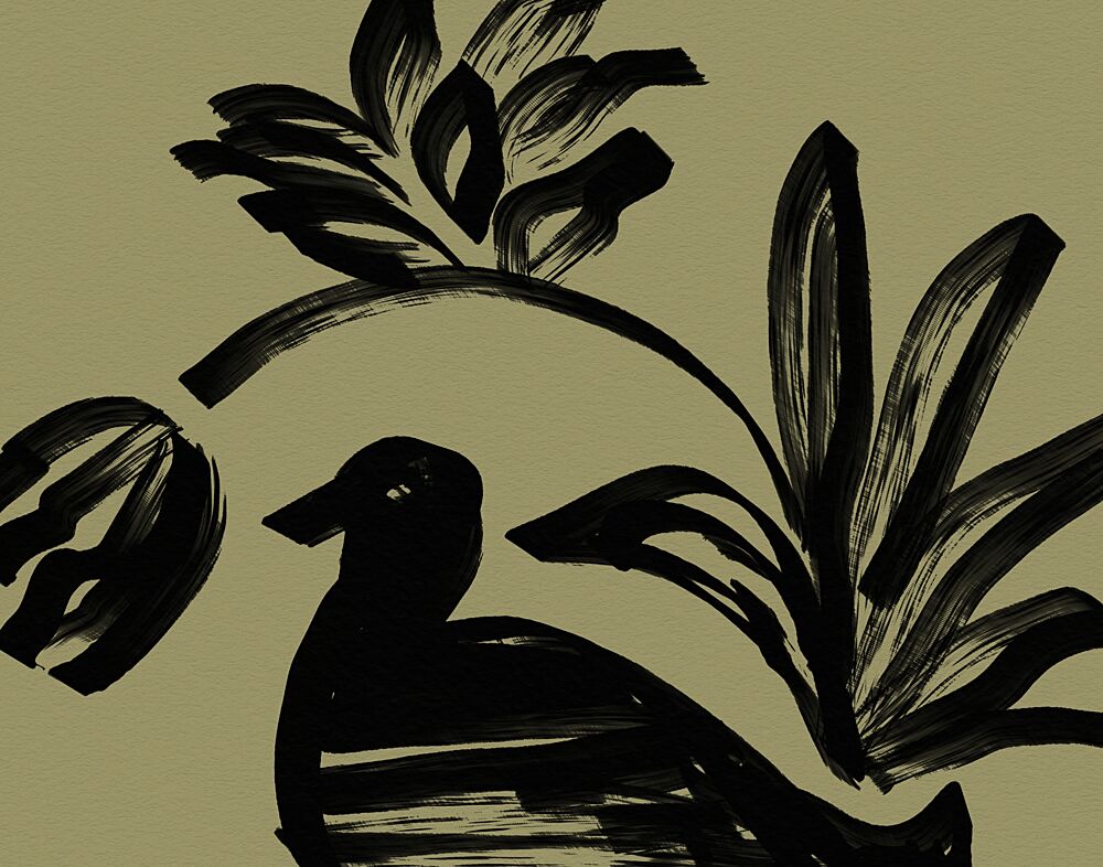 Brushstroke Bird and Botanicals art print by Josie George for $57.95 CAD