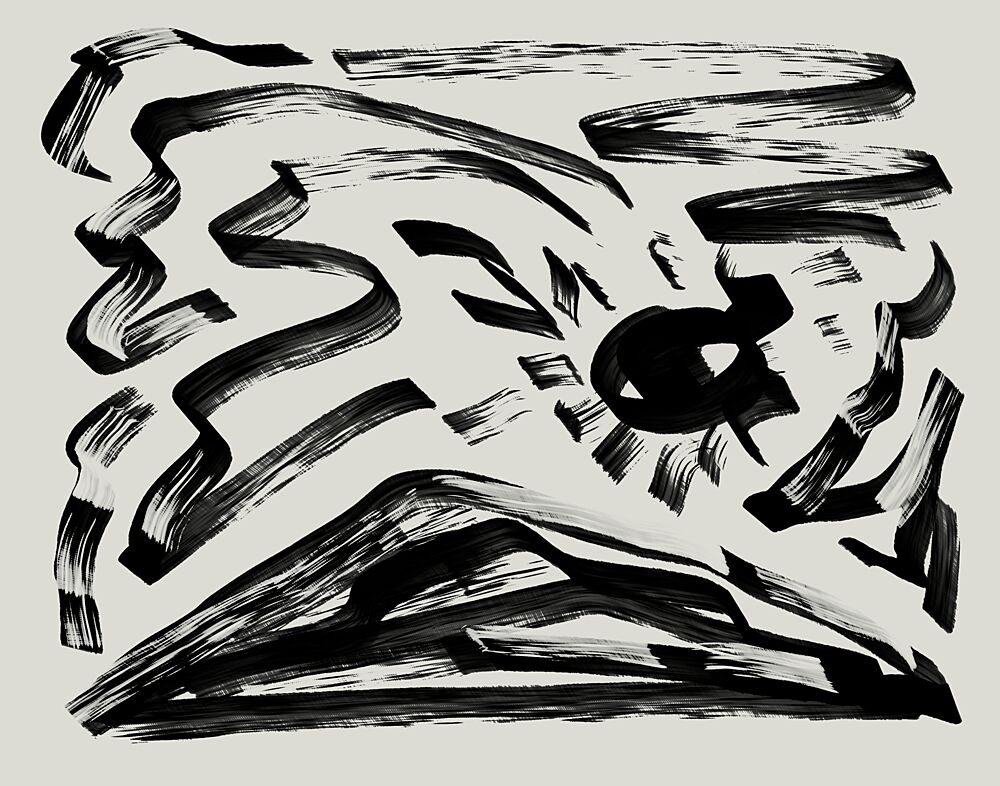 Dynamic Sumi Ink Abstract art print by Josie George for $57.95 CAD