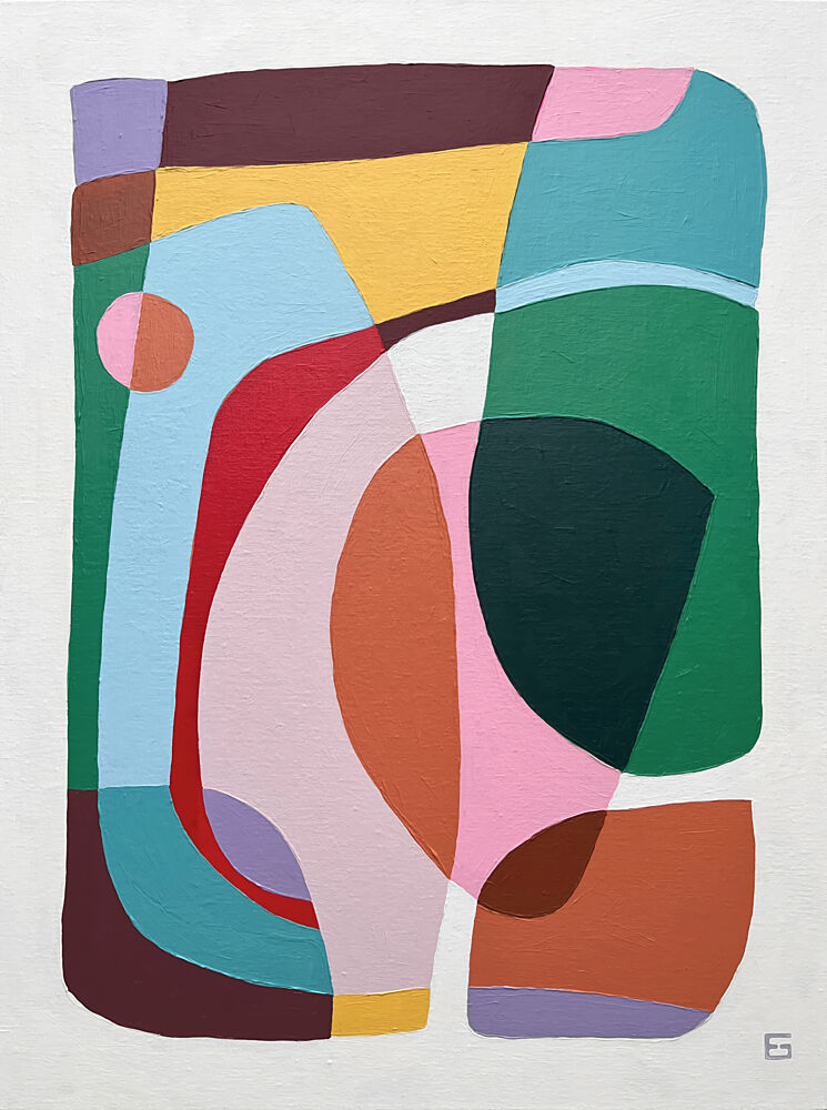 Vibrant Abstract Shapes art print by Ellen Greup for $57.95 CAD