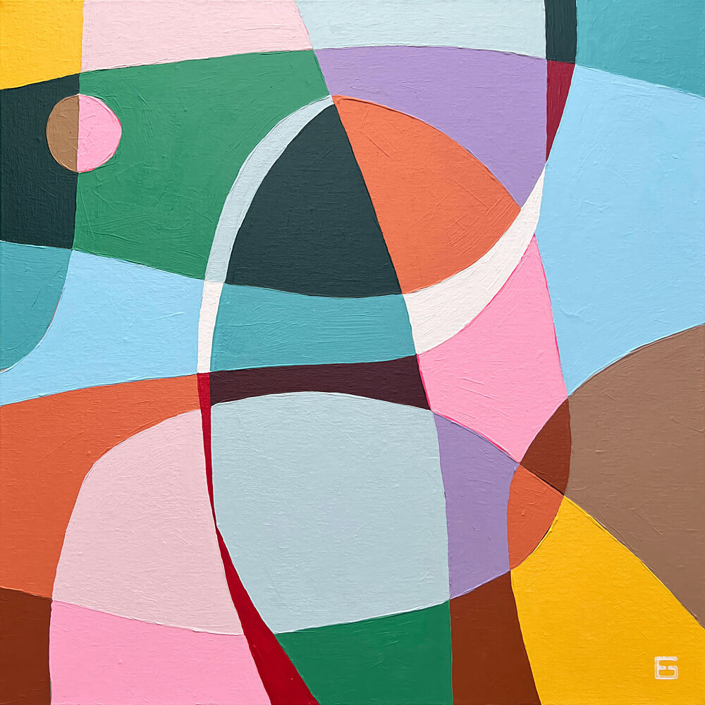 Vibrant Abstract Shapes art print by Ellen Greup for $57.95 CAD